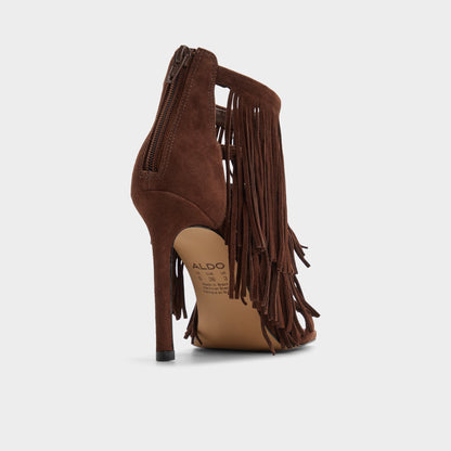 Nahana in Dark Brown - Strappy heeled sandal, Stiletto heel | Aldo Best Seller