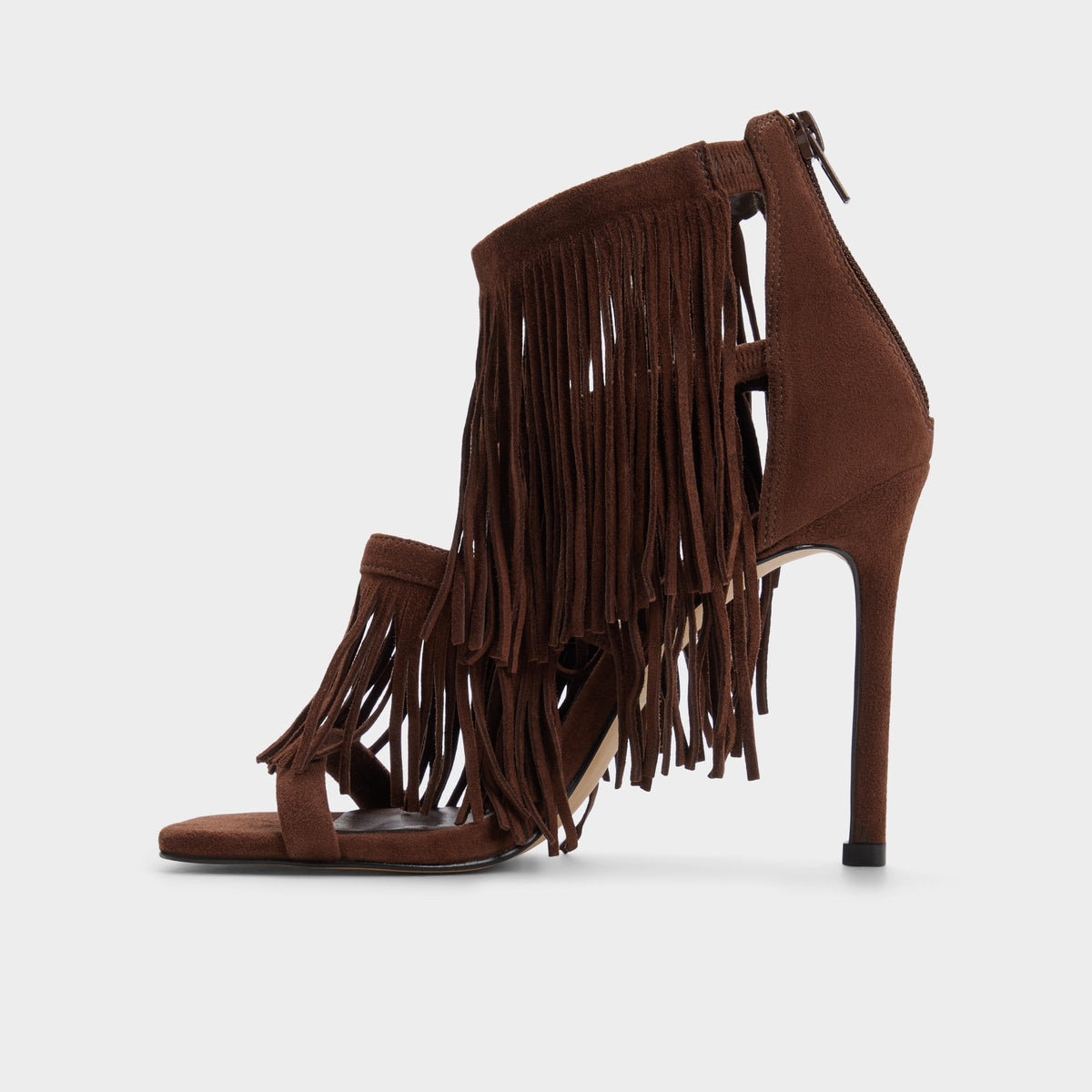 Nahana in Dark Brown - Strappy heeled sandal, Stiletto heel | Aldo Best Seller