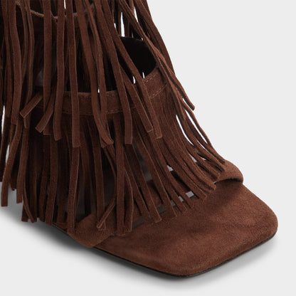 Nahana in Dark Brown - Strappy heeled sandal, Stiletto heel | Aldo Best Seller
