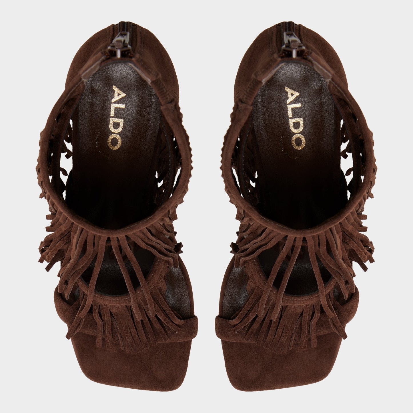 Nahana in Dark Brown - Strappy heeled sandal, Stiletto heel | Aldo Best Seller