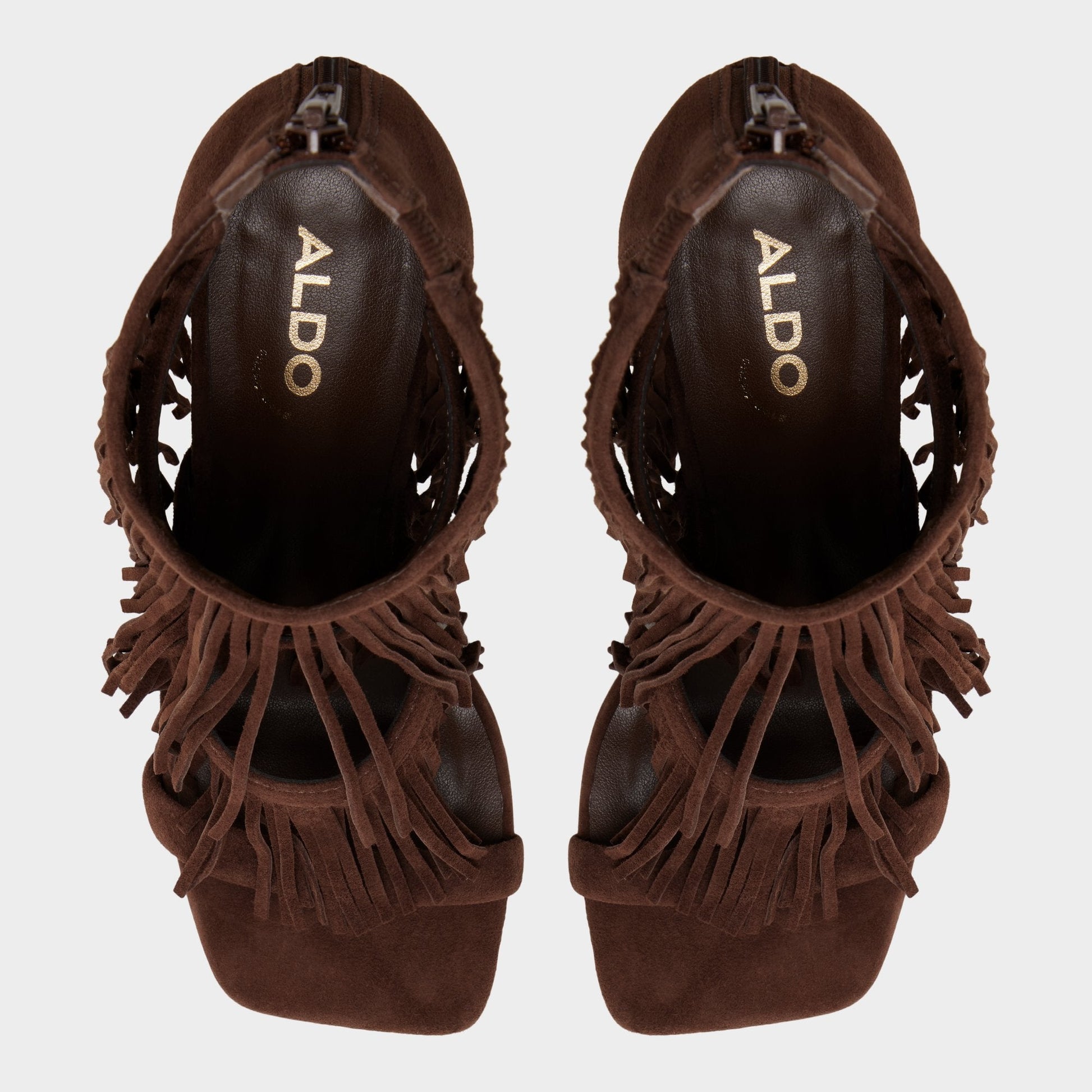 Nahana in Dark Brown - Strappy heeled sandal, Stiletto heel | Aldo Best Seller
