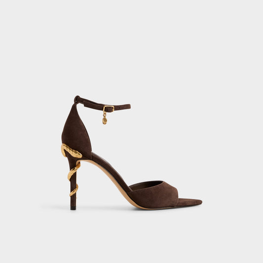 Medeza in Dark Brown - Strappy heeled sandal | Aldo Exclusive