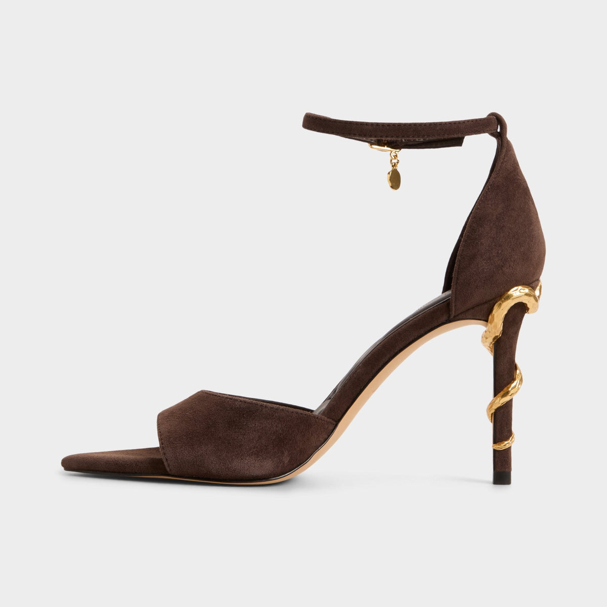 Medeza in Dark Brown - Strappy heeled sandal | Aldo Exclusive