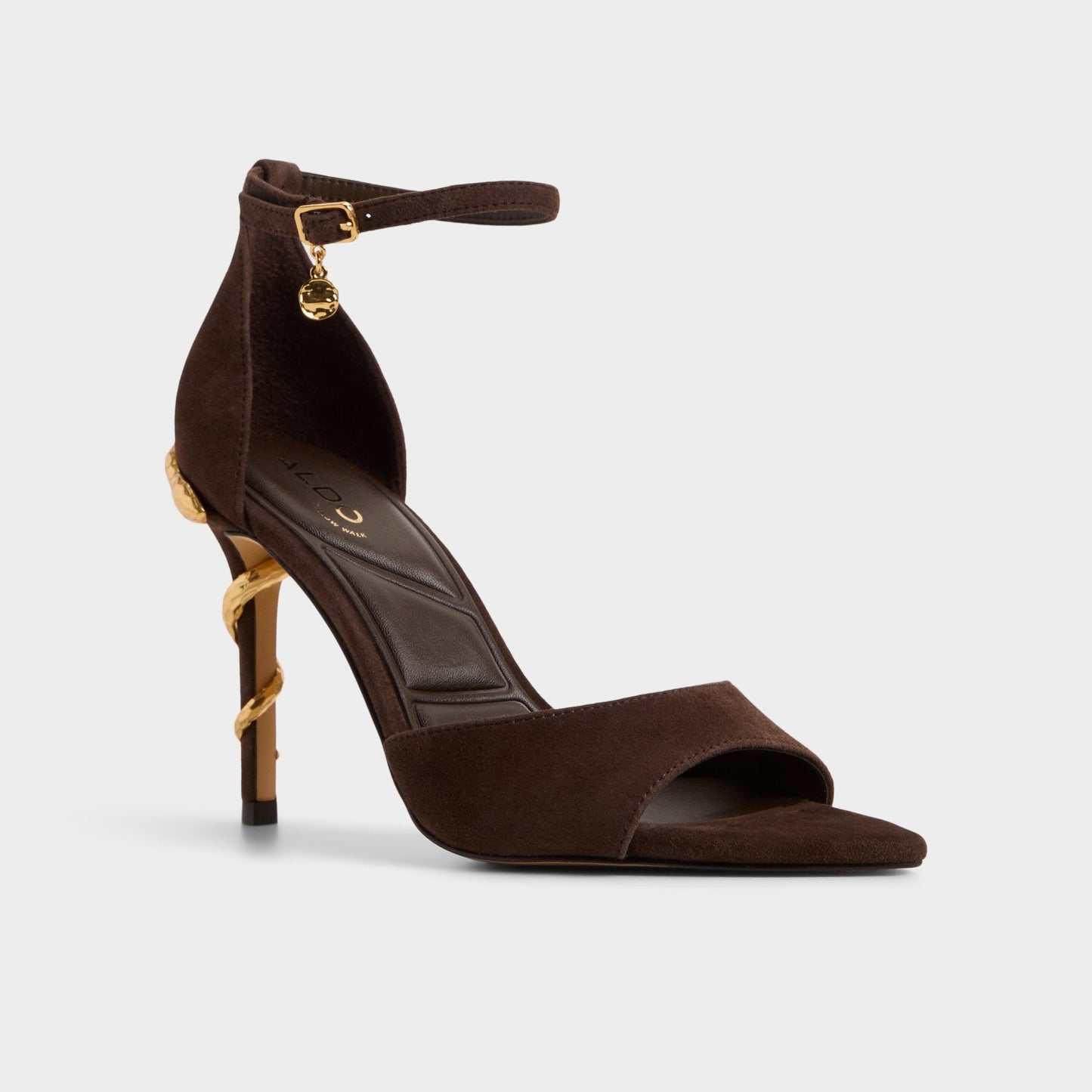 Medeza in Dark Brown - Strappy heeled sandal | Aldo Exclusive