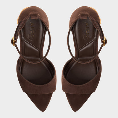 Medeza in Dark Brown - Strappy heeled sandal | Aldo Exclusive