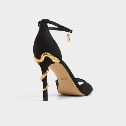 Medeza in Black - Strappy heeled sandal | Aldo Signature