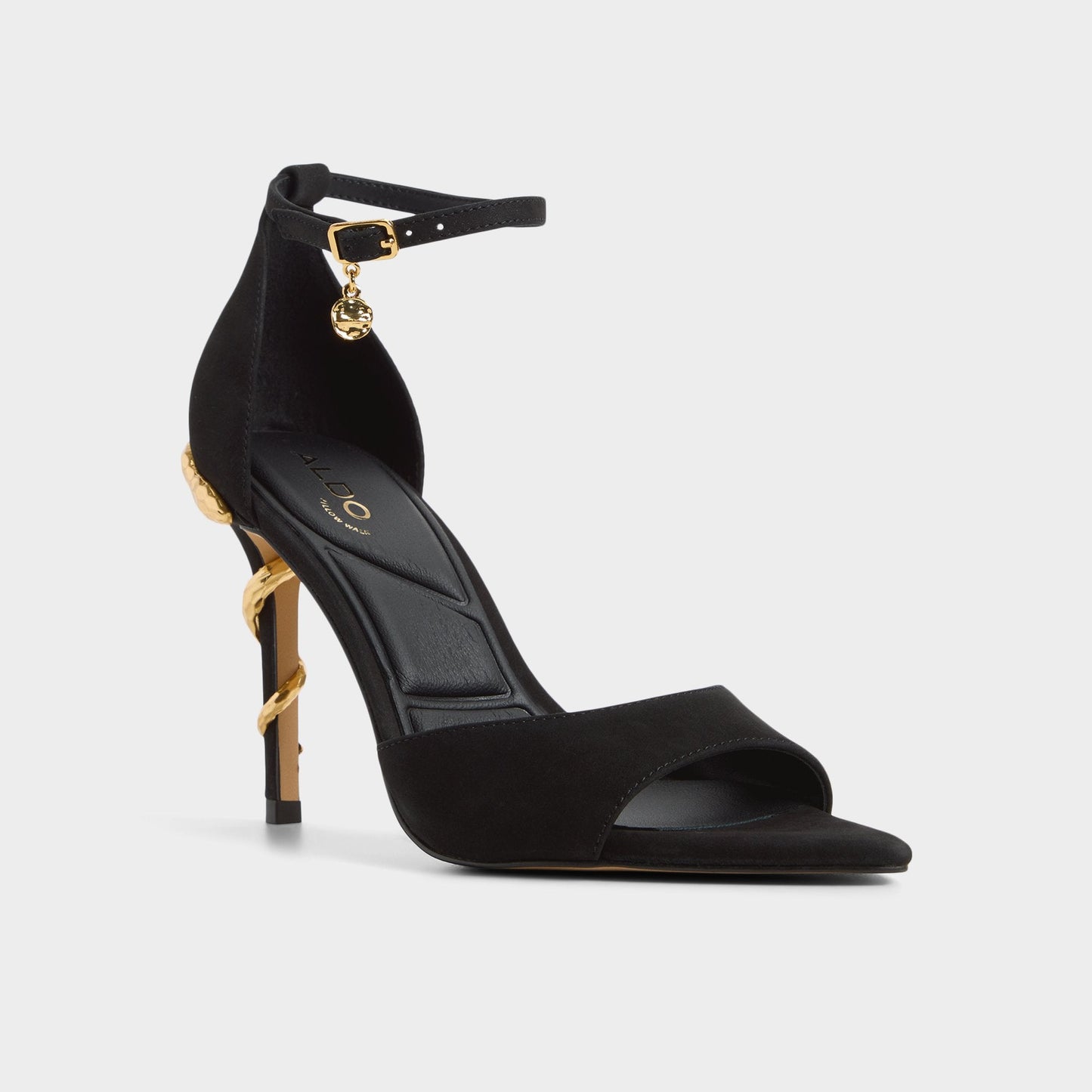 Medeza in Black - Strappy heeled sandal | Aldo Signature