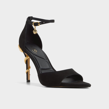 Medeza in Black - Strappy heeled sandal | Aldo Signature