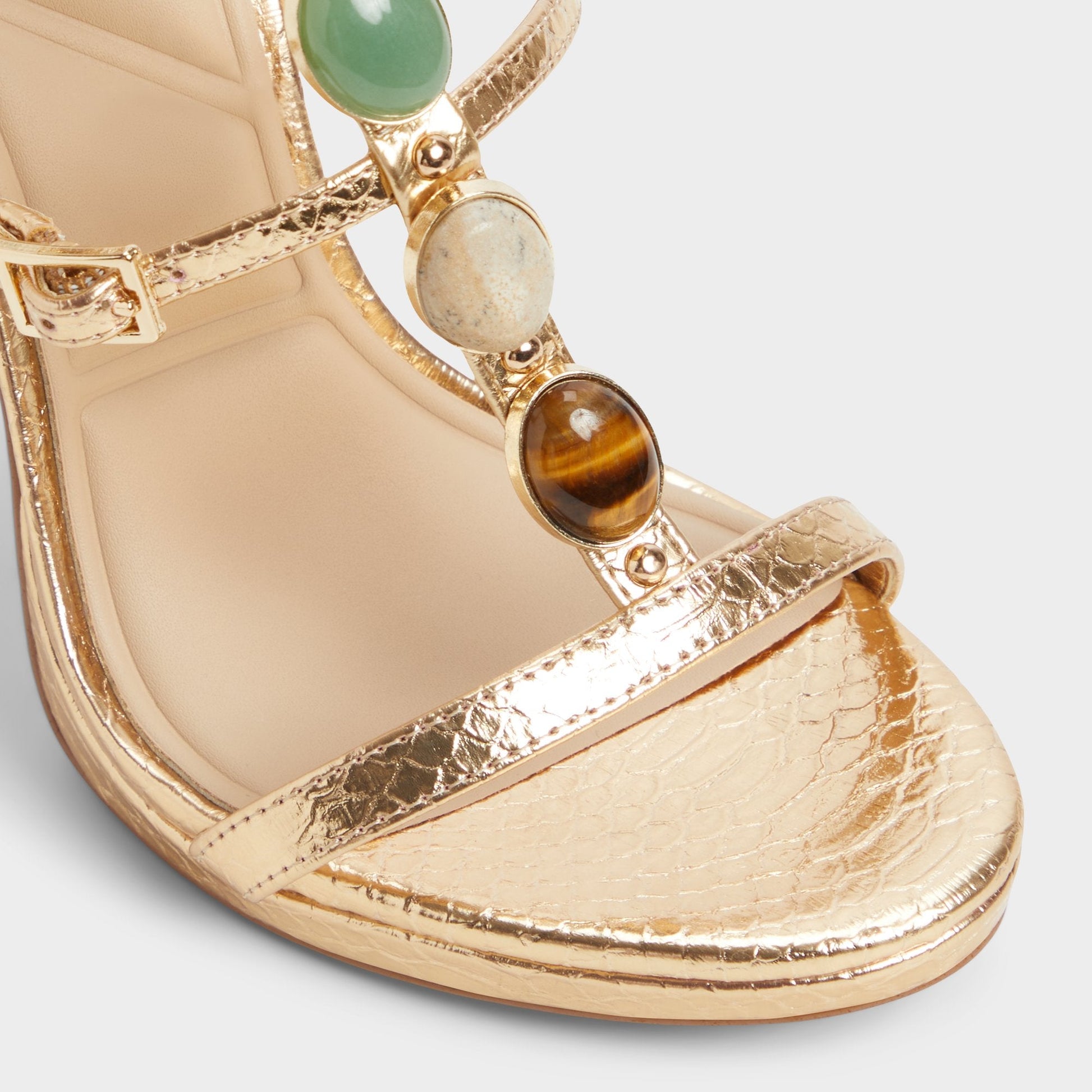 Opalia Gold Women's Strappy sandals - Strappy heeled sandal, Platform | Aldo Classic