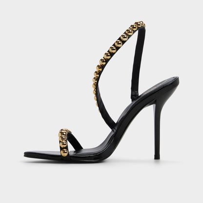 Attey in Black - Strappy heeled sandal, Stiletto heel | Aldo Trending