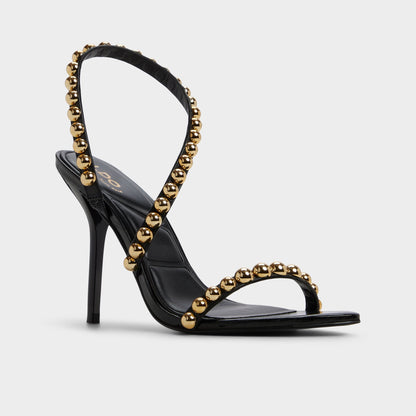 Attey in Black - Strappy heeled sandal, Stiletto heel | Aldo Trending