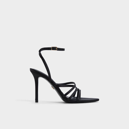 Solania Black Women's Strappy sandals - Strappy heeled sandal, Stiletto heel | Aldo Best Seller