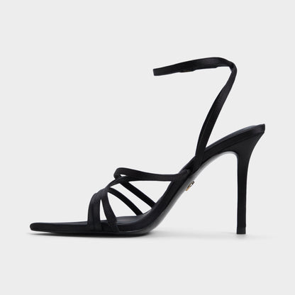 Solania Black Women's Strappy sandals - Strappy heeled sandal, Stiletto heel | Aldo Best Seller