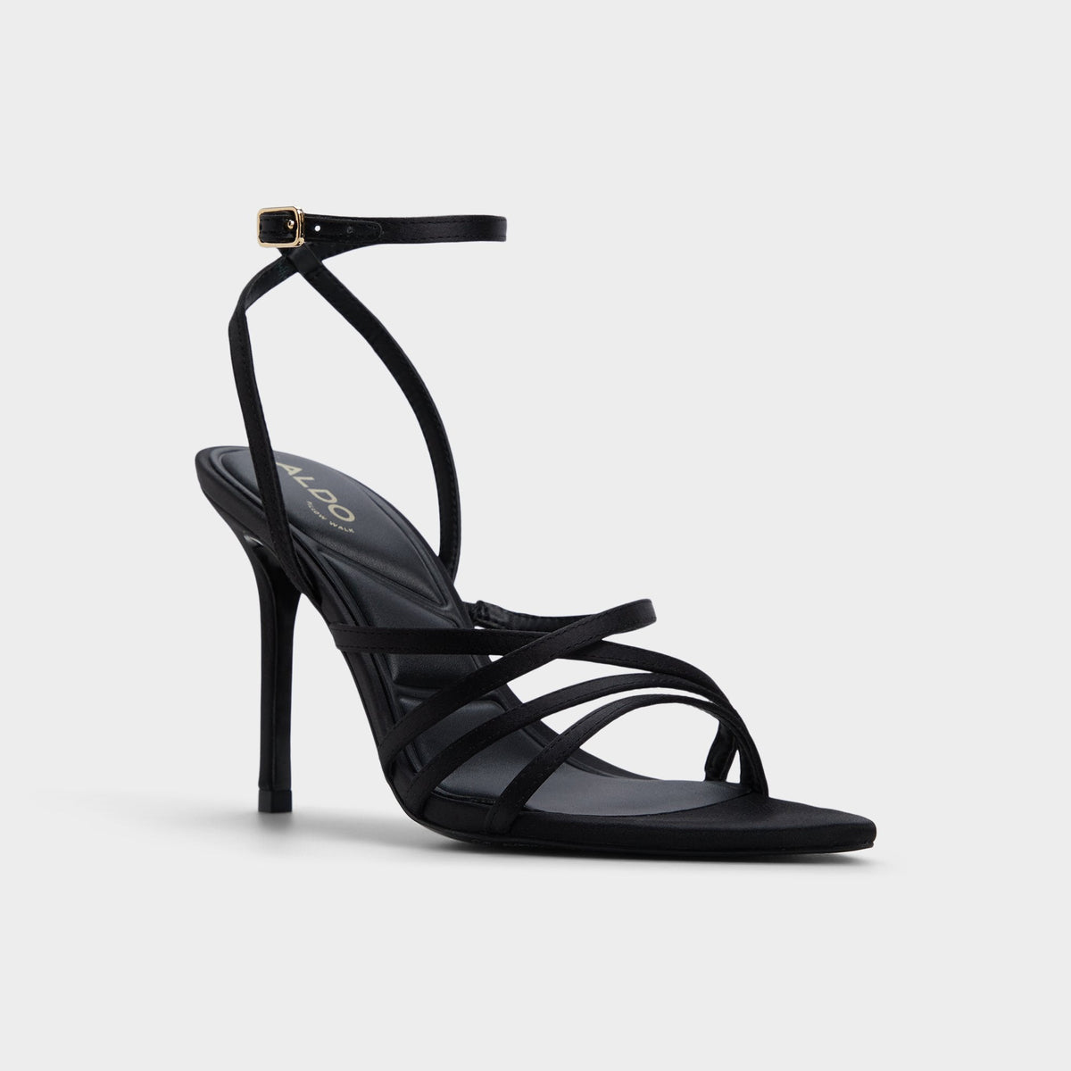 Solania Black Women's Strappy sandals - Strappy heeled sandal, Stiletto heel | Aldo Best Seller