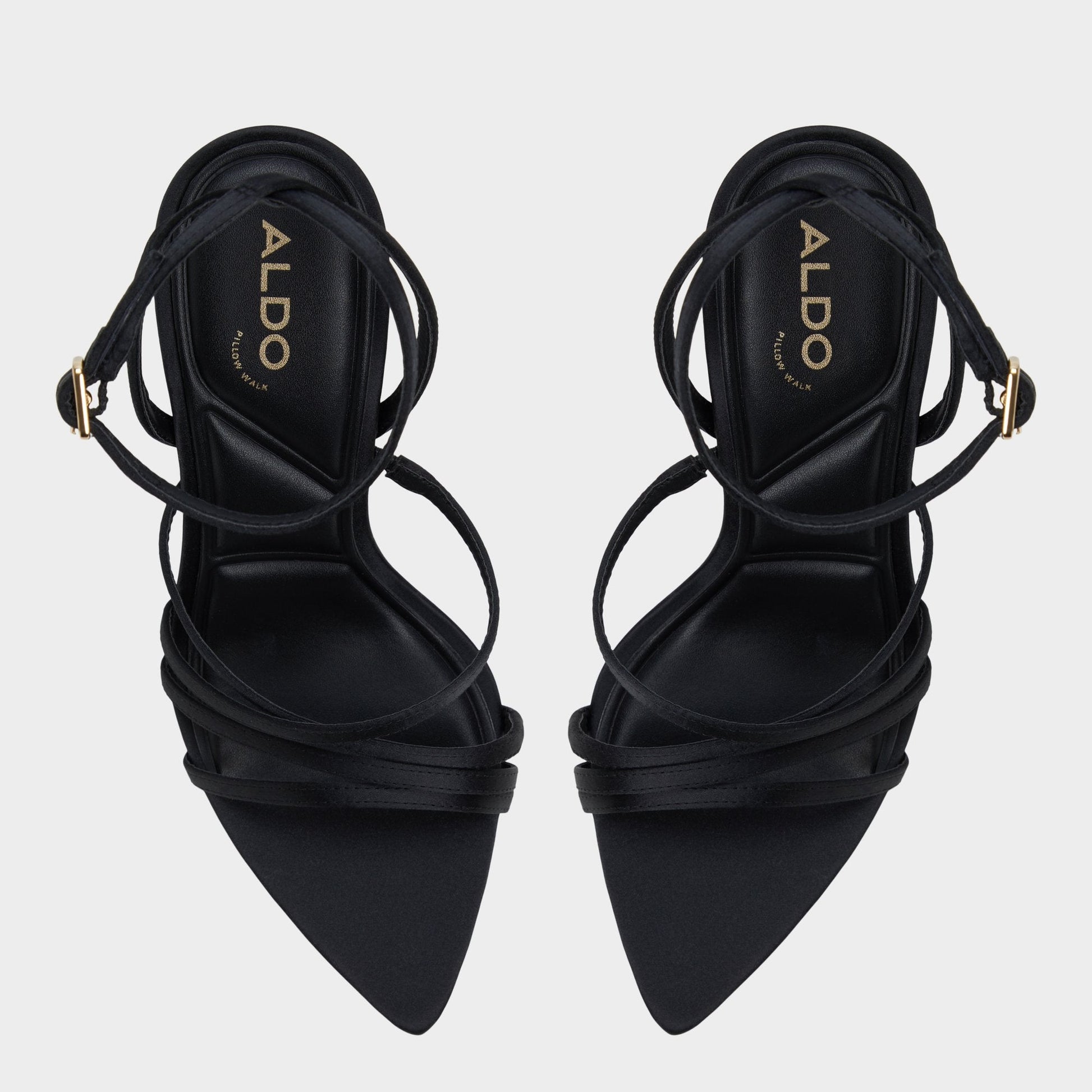 Solania Black Women's Strappy sandals - Strappy heeled sandal, Stiletto heel | Aldo Best Seller