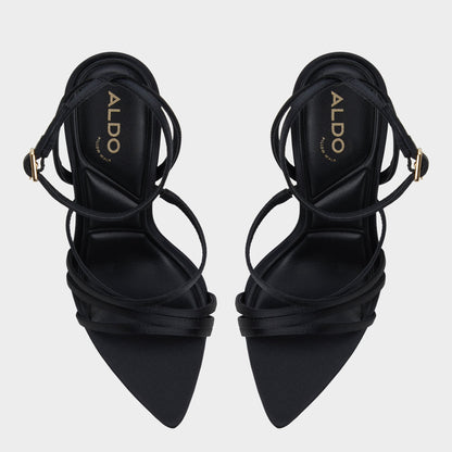 Solania Black Women's Strappy sandals - Strappy heeled sandal, Stiletto heel | Aldo Best Seller