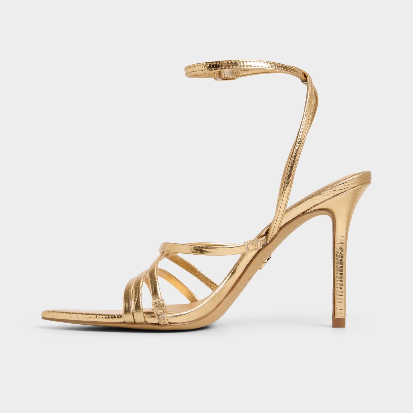 Solania Gold Women's Heeled sandals - Strappy heeled sandal, Stiletto heel | Aldo Exclusive