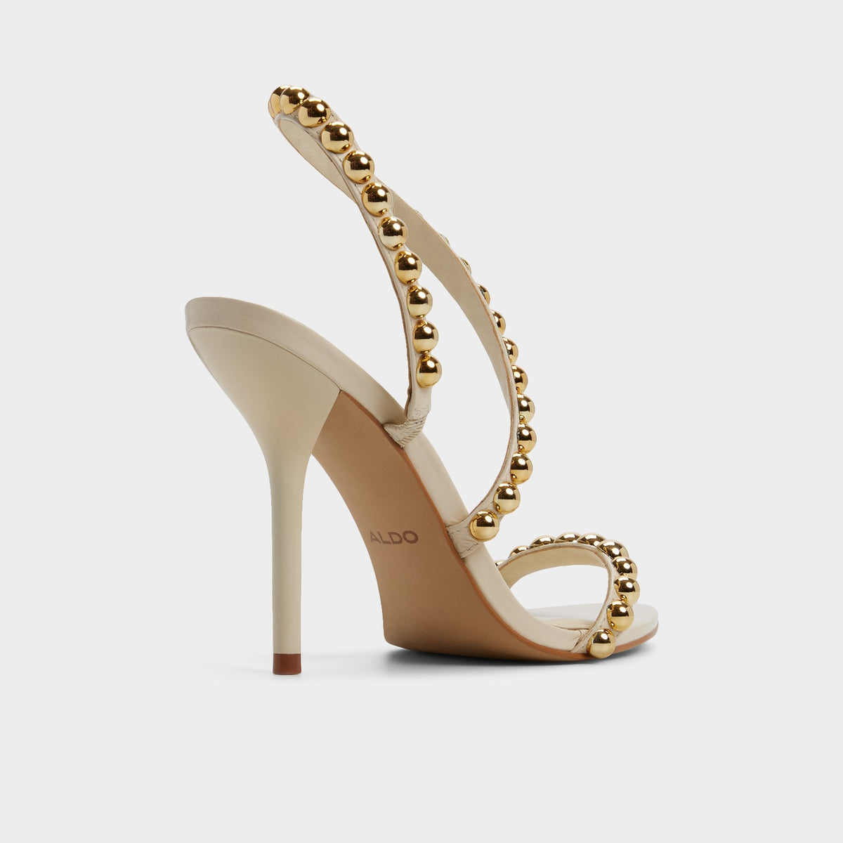 Attey in Cream - Strappy heeled sandal, Stiletto heel | Aldo Essential