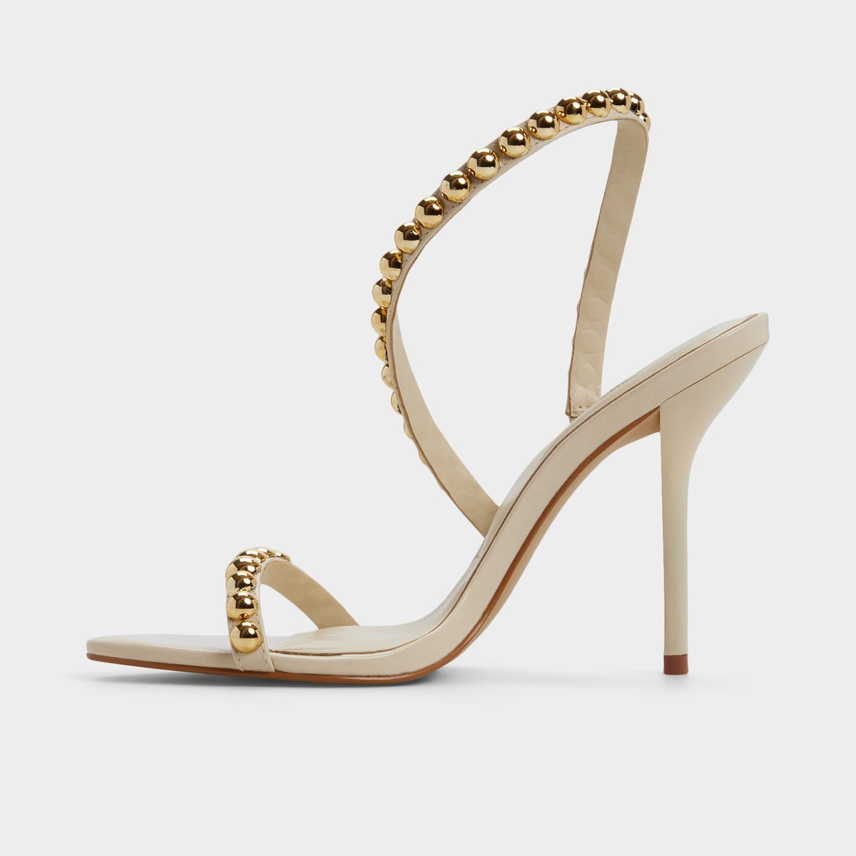 Attey in Cream - Strappy heeled sandal, Stiletto heel | Aldo Essential