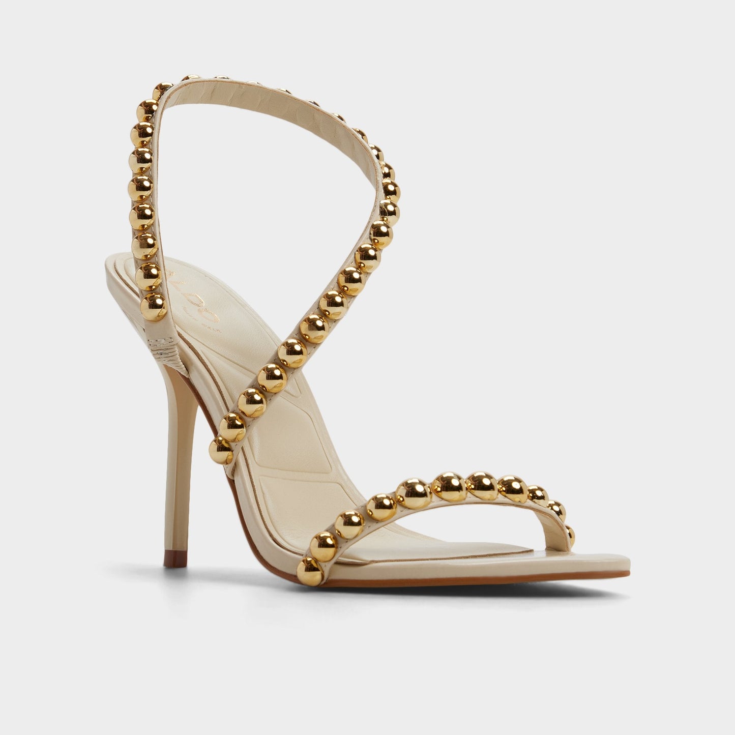 Attey in Cream - Strappy heeled sandal, Stiletto heel | Aldo Essential