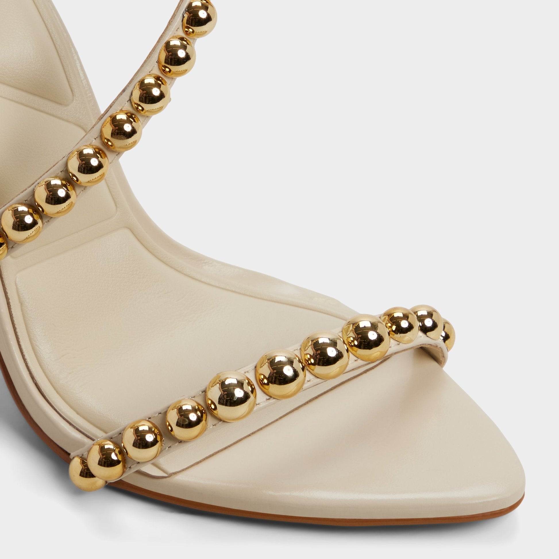Attey in Cream - Strappy heeled sandal, Stiletto heel | Aldo Essential