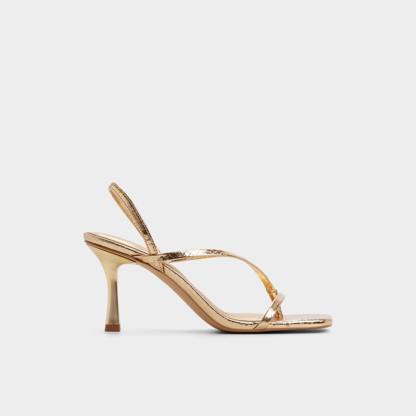 Riva in Gold 14213553 - Sling back heeled sandal, Stiletto heel | Aldo New