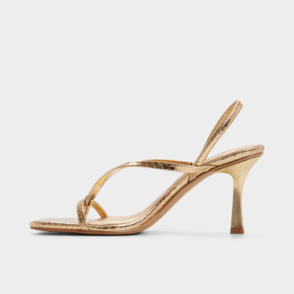 Riva in Gold 14213553 - Sling back heeled sandal, Stiletto heel | Aldo New