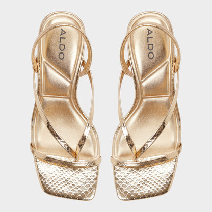 Riva in Gold 14213553 - Sling back heeled sandal, Stiletto heel | Aldo New