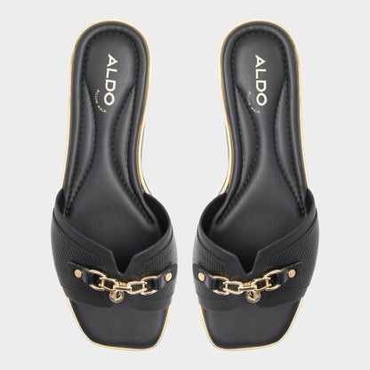 Alamassi Black Women's Flats - Slide sandal | Aldo Exclusive