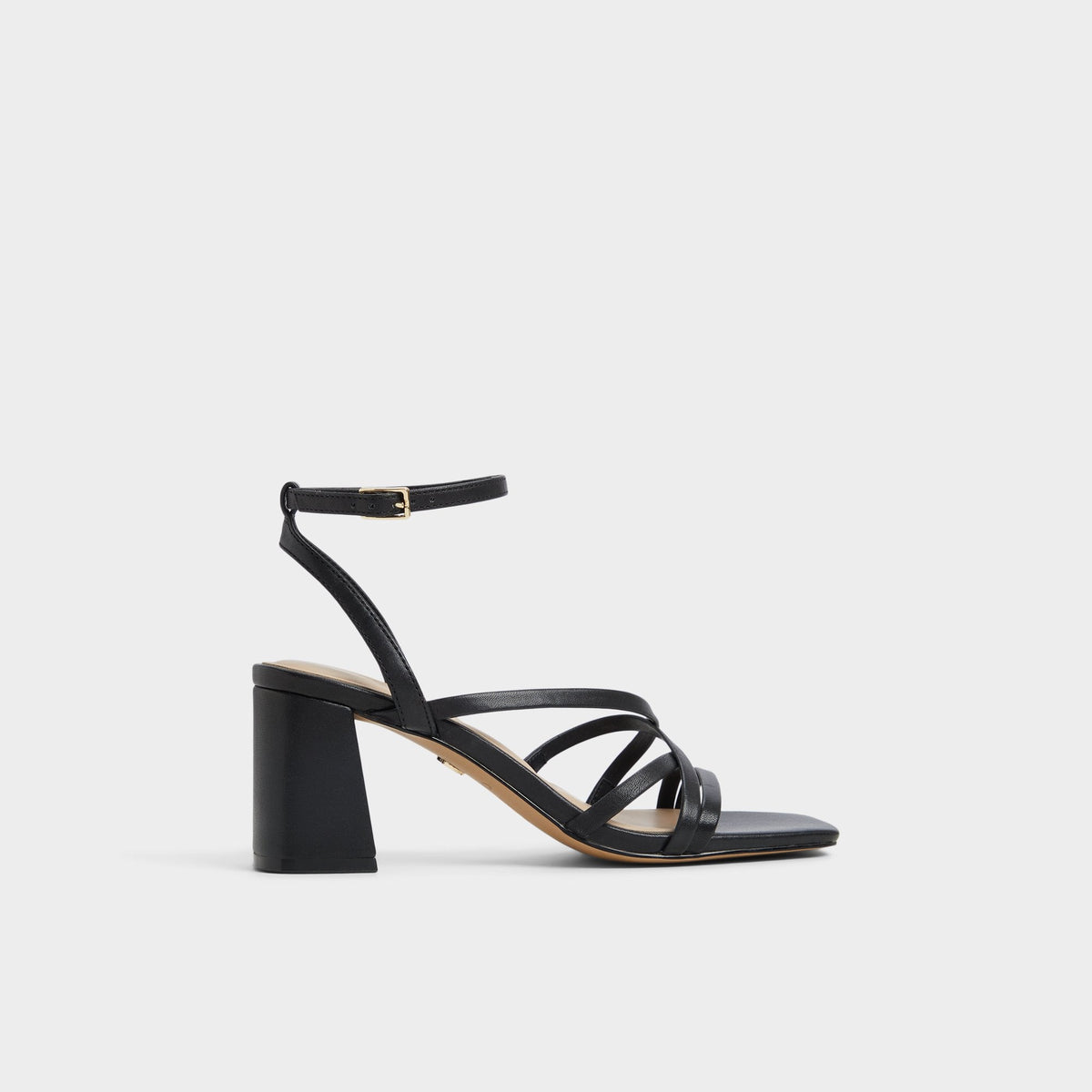 Esther Black Women's Block heels - Strappy heeled sandal, Block heel | Aldo Signature