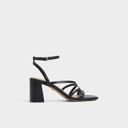 Esther Black Women's Block heels - Strappy heeled sandal, Block heel | Aldo Signature