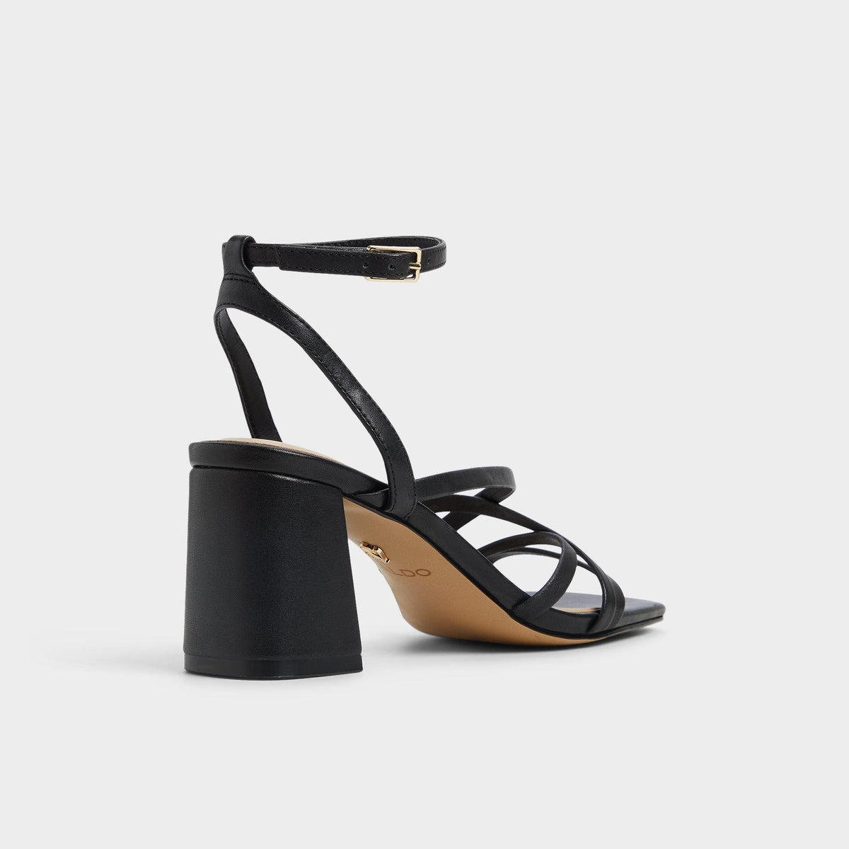 Esther Black Women's Block heels - Strappy heeled sandal, Block heel | Aldo Signature