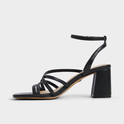 Esther Black Women's Block heels - Strappy heeled sandal, Block heel | Aldo Signature