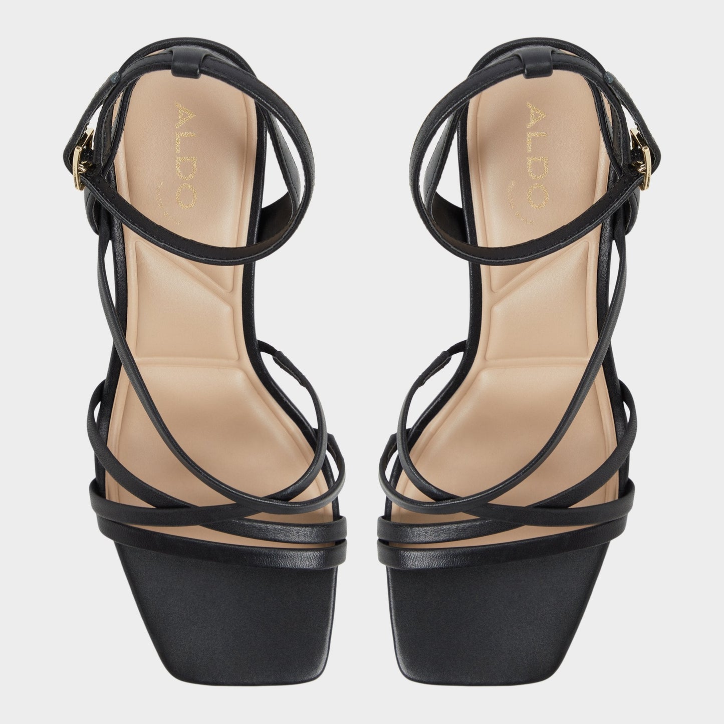 Esther Black Women's Block heels - Strappy heeled sandal, Block heel | Aldo Signature