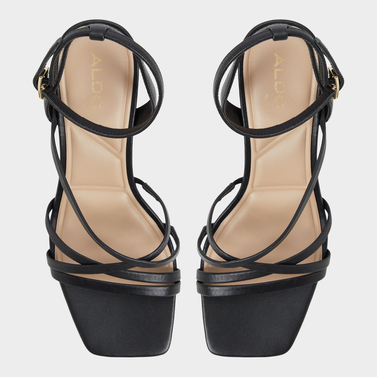 Esther Black Women's Block heels - Strappy heeled sandal, Block heel | Aldo Signature