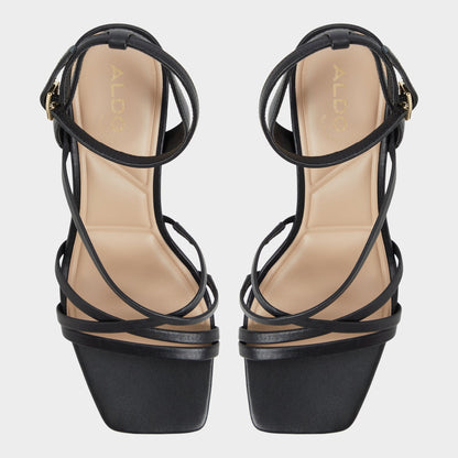 Esther Black Women's Block heels - Strappy heeled sandal, Block heel | Aldo Signature