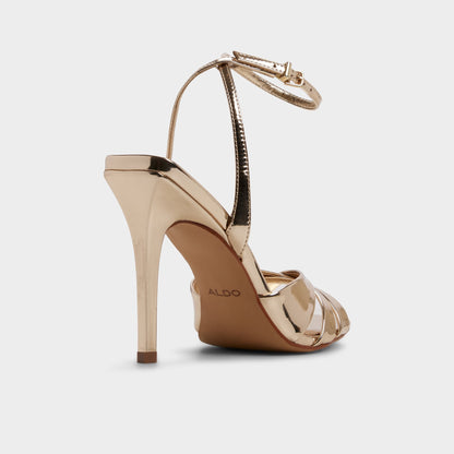 Meteora in Gold - Strappy heeled sandal, Stiletto heel | Aldo Classic