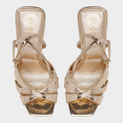 Meteora in Gold - Strappy heeled sandal, Stiletto heel | Aldo Classic