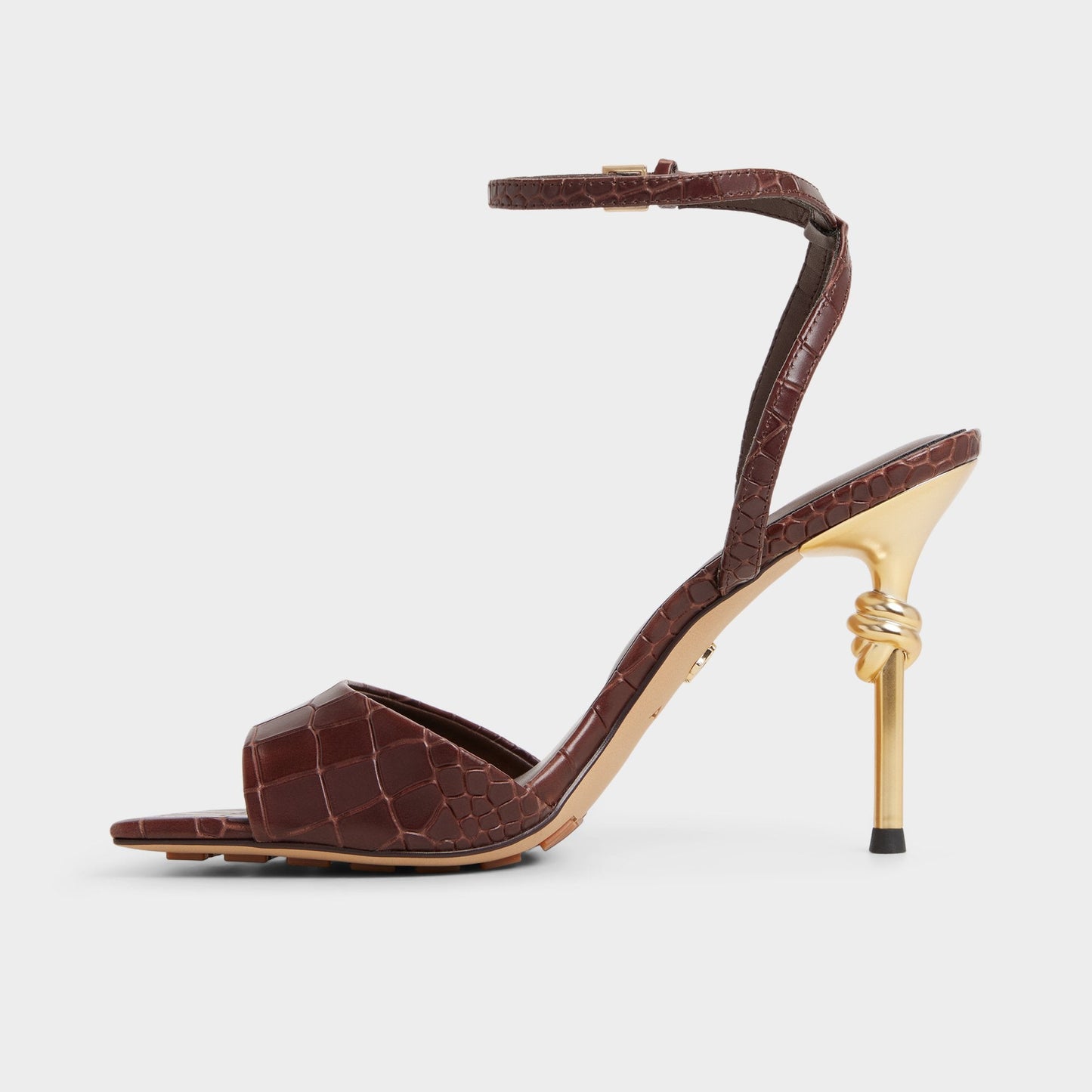 Harmonious in Dark Brown - Strappy heeled sandal | Aldo Premium