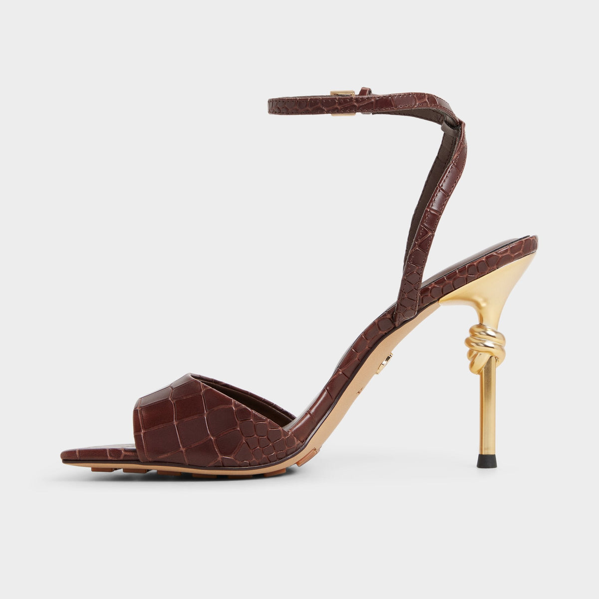Harmonious in Dark Brown - Strappy heeled sandal | Aldo Premium