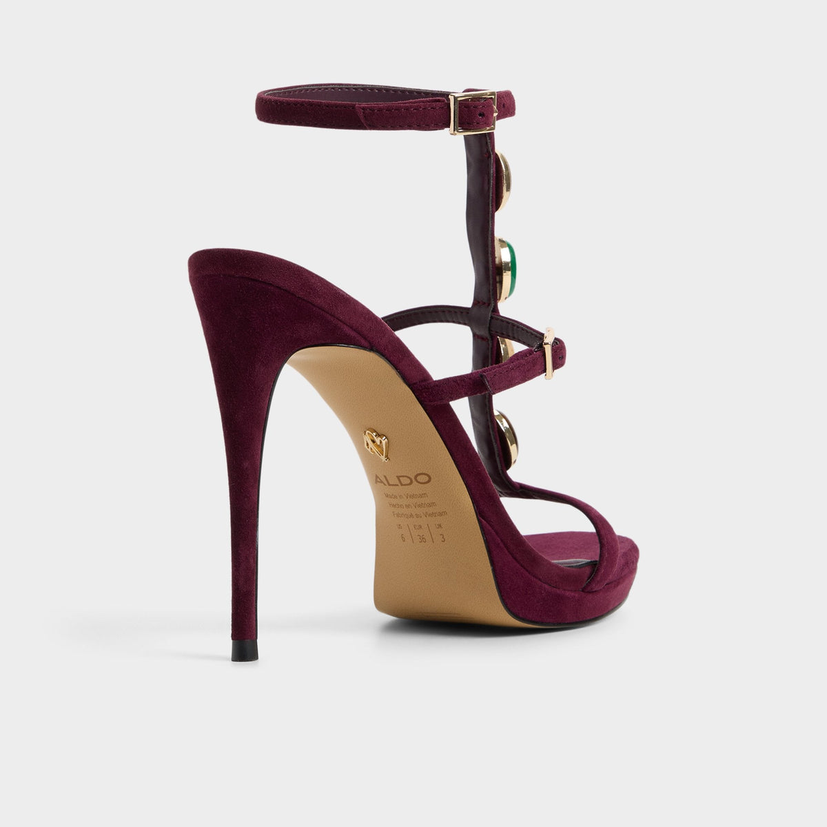Opalia in Bordo - Strappy heeled sandal, Platform | Aldo Featured
