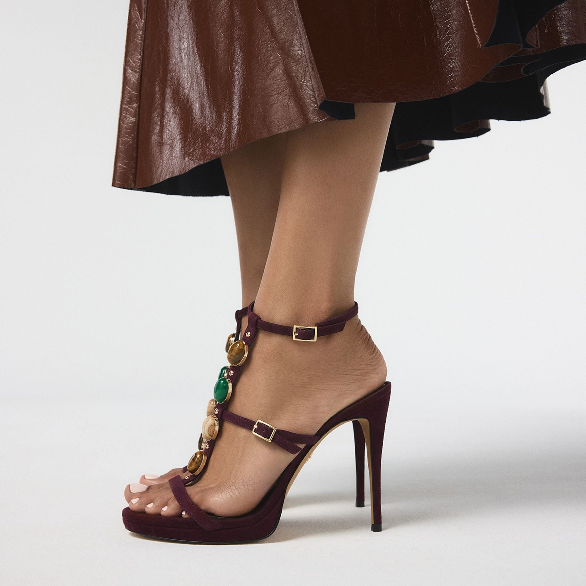 Opalia in Bordo - Strappy heeled sandal, Platform | Aldo Featured