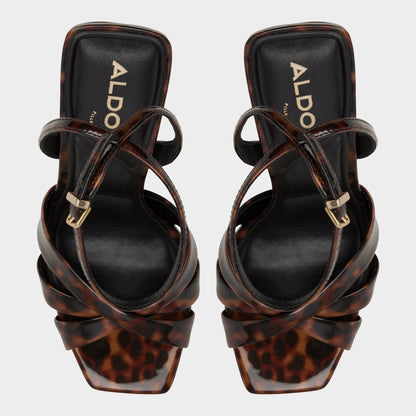 Meteora in Open Brown - Strappy heeled sandal, Stiletto heel | Aldo Trending