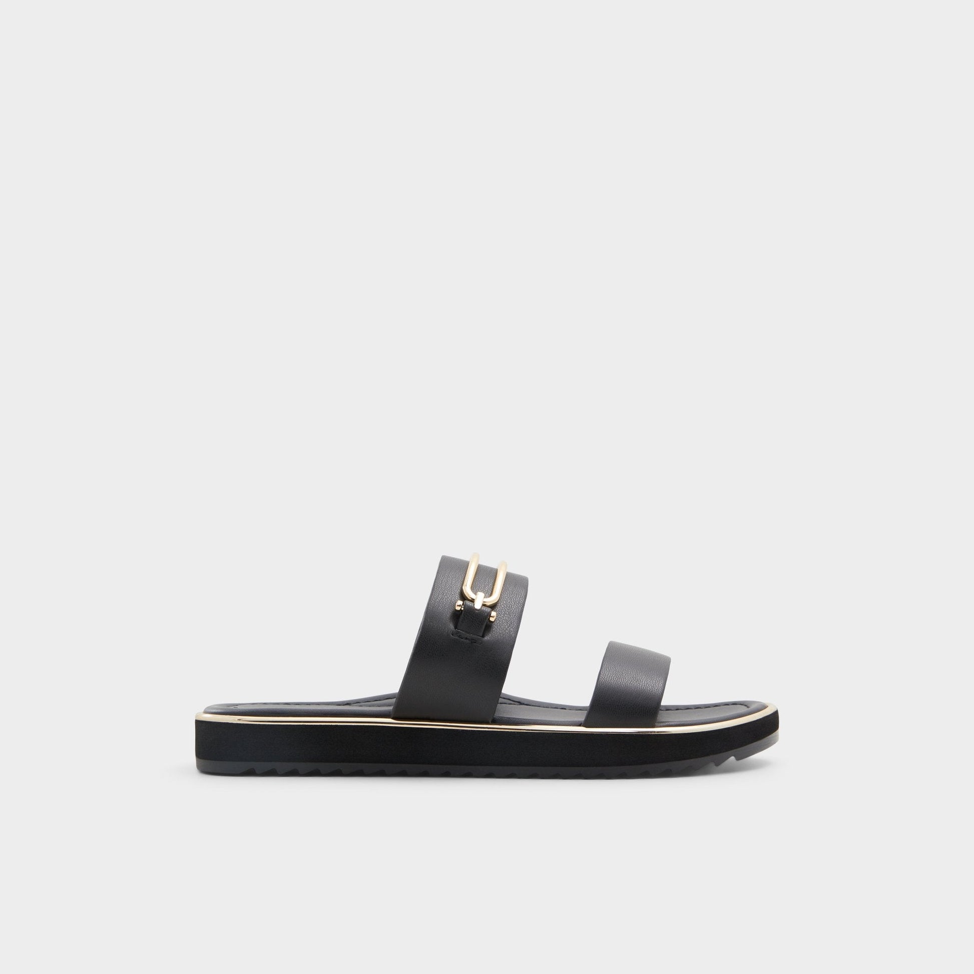 Lagoon Other Black Women's Strappy sandals - Strappy flat sandal, Footbed sandal | Aldo Exclusive