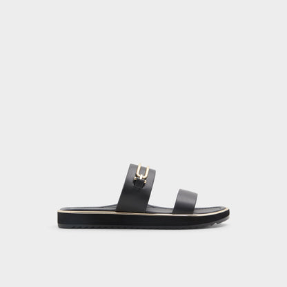 Lagoon Other Black Women's Strappy sandals - Strappy flat sandal, Footbed sandal | Aldo Exclusive