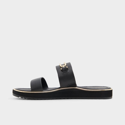 Lagoon Other Black Women's Strappy sandals - Strappy flat sandal, Footbed sandal | Aldo Exclusive