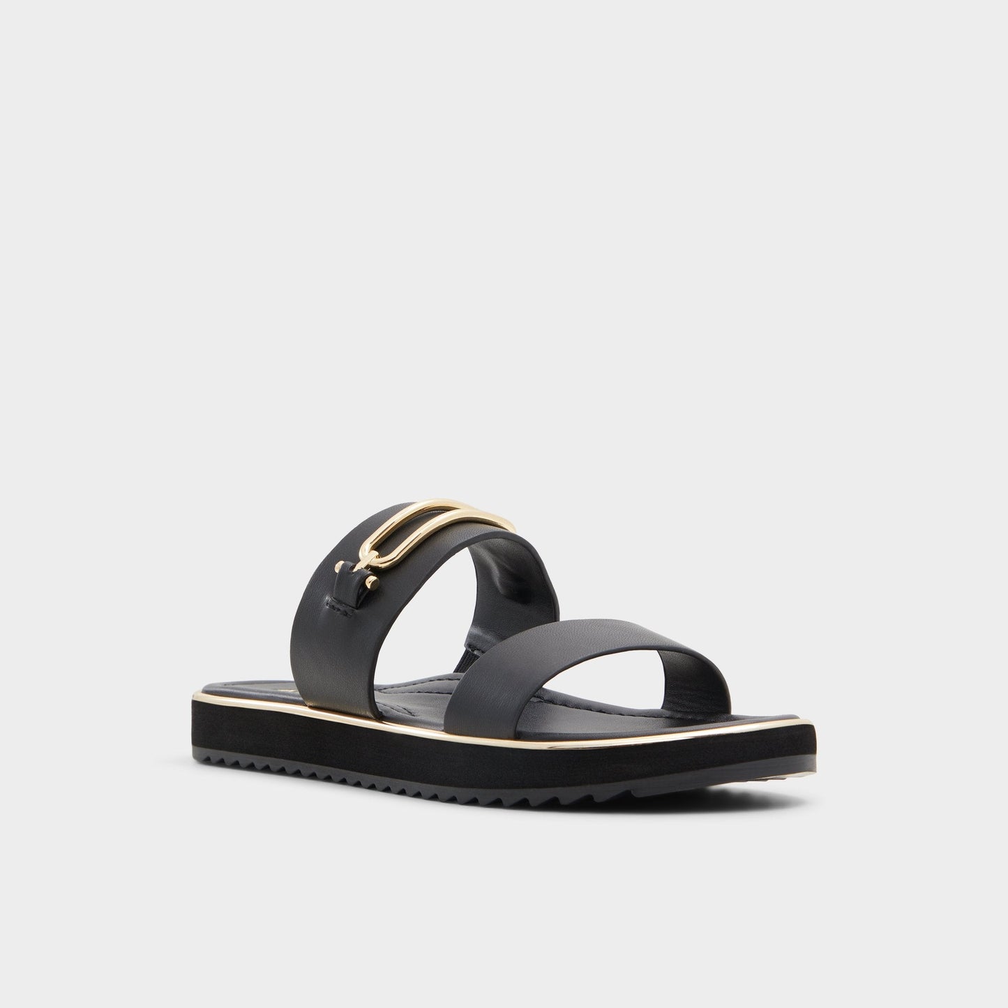Lagoon Other Black Women's Strappy sandals - Strappy flat sandal, Footbed sandal | Aldo Exclusive