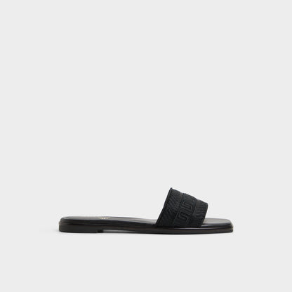 Oceania Black Women's Flats - Slide sandal | Aldo New