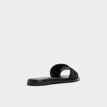 Oceania Black Women's Flats - Slide sandal | Aldo New