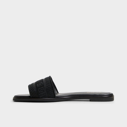 Oceania Black Women's Flats - Slide sandal | Aldo New